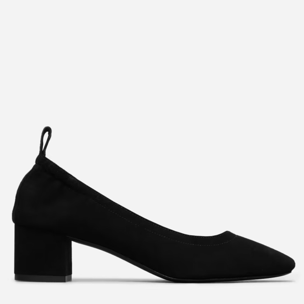Everlane Day Heel | Black Suede | Discontinued Style | NWT